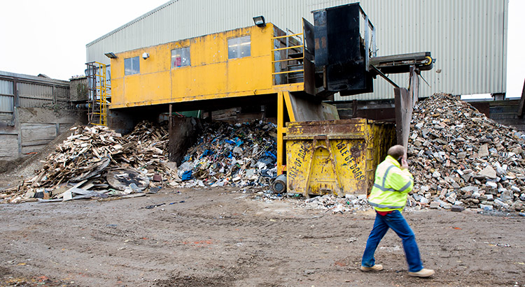 Material sorting facilities, east London Recycle